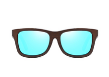 Charger l'image dans la galerie, Lunettes de soleil en Bois Tahiti Bleu