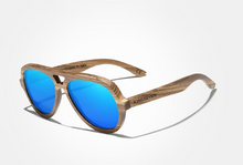 Charger l'image dans la galerie, Lunettes de soleil Aviateur en bois  Fly Wood Bleu