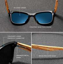 Charger l'image dans la galerie, Lunettes de soleil en bois Zébré naturel (5 couleurs disponibles)