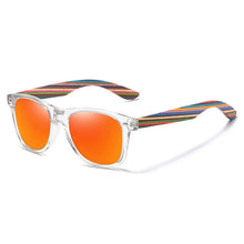 Charger l'image dans la galerie, Lunettes de soleil L'arc en ciel Orange (branches en bois)