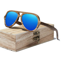 Charger l'image dans la galerie, Lunettes de soleil Aviateur en bois  Fly Wood Bleu
