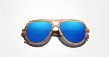 Charger l'image dans la galerie, Lunettes de soleil Aviateur en bois  Fly Wood Bleu