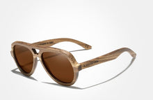 Charger l'image dans la galerie, Lunettes de soleil Aviateur en bois Fly Wood Marron