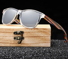 Charger l'image dans la galerie, Lunettes de soleil L'arc en ciel Argent (branches en bois)