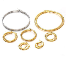 Charger l'image dans la galerie, Boucles d'oreilles Créoles (Or, Or rose, Argent ou Noir)