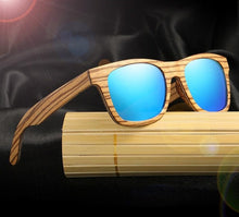 Charger l'image dans la galerie, Lunettes de soleil en bois Safari Bleu