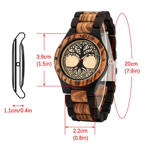Montre en bois Arbre de vie (Homme ou Femme)