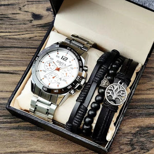 Coffret Montre + Bracelet RockLeather (2 couleurs disponibles)