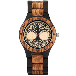 Montre en bois Arbre de vie (Homme ou Femme)