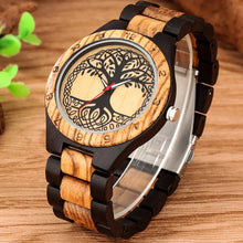 Charger l&#39;image dans la galerie, Montre en bois Arbre de vie (Homme ou Femme)

