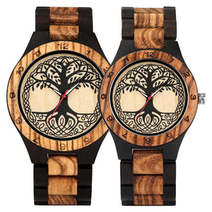 Montre en bois Arbre de vie (Homme ou Femme)