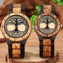 Charger l&#39;image dans la galerie, Montre en bois Arbre de vie (Homme ou Femme)

