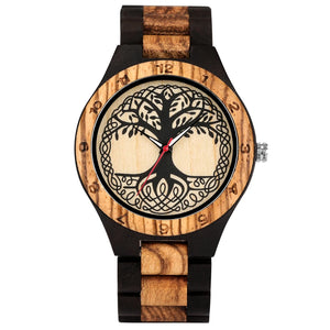 Montre en bois Arbre de vie (Homme ou Femme)