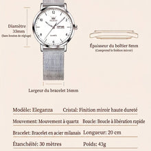 Charger l'image dans la galerie, Coffret Eleganza – Montre, Bracelet et Collier (5 couleurs disponibles)
