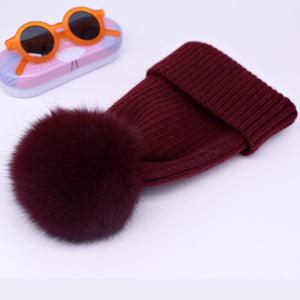 Bonnet Pompon Luxe Winter (15 couleurs disponibles), tailles adulte et enfant.