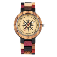 Charger l&#39;image dans la galerie, Montre en bois Compass (disponibles en 2 tailles,homme et femme)
